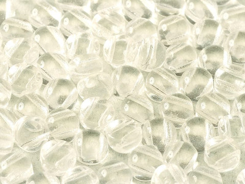 BeadsBalzar Beads & Crafts (2HC-00030) 2-HOLE CABOCHON 6 MM CRYSTAL