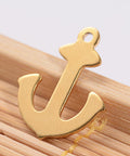 BeadsBalzar Beads & Crafts 304 Stainless Steel Anchor Charms, Golden (SA4698)