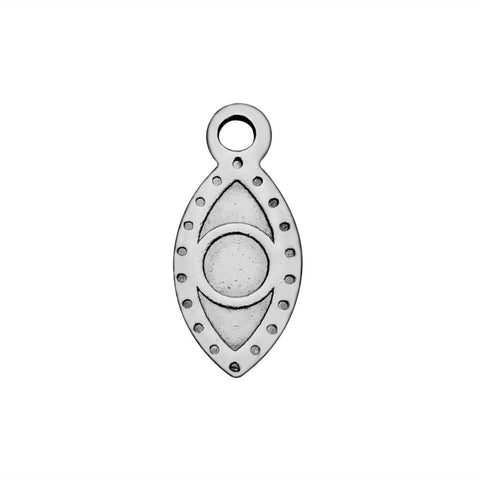 BeadsBalzar Beads & Crafts 304 Stainless Steel Charms, Eye, Stainless Steel Color 13MM (SE5265)