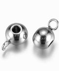 BeadsBalzar Beads & Crafts 304 Stainless Steel Hanger Links, Rondelle Bail Beads, (SL5036)