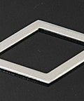 BeadsBalzar Beads & Crafts 304 Stainless Steel Links, Rhombus, Stainless Steel 33MM (SL5032)