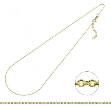 BeadsBalzar Beads & Crafts (925-101-3GP) SILVER 925 1,2MM ROLO TO-WEAR NECKLACE 40+5CM EXTENDER (1 PC)