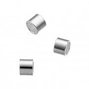 BeadsBalzar Beads & Crafts (925-45AR) STERLING SILVER (925-45X) Sterling silver 2x2mm squeeze smooth tubes (1.1 GMS / +/-38PCS)