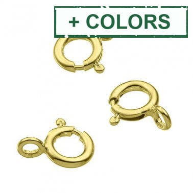 BeadsBalzar Beads & Crafts (925-49X) Sterling silver 7mm spring ring clasps (4 PCS)