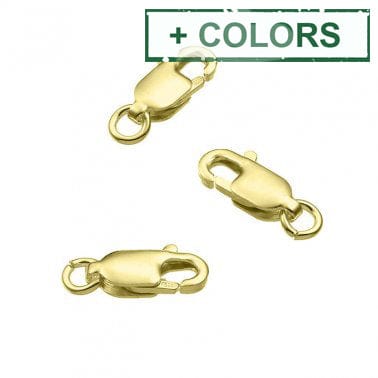BeadsBalzar Beads & Crafts (925-52X) Sterling silver Lobster claw clasps 10.1mm (2 pcs)