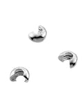 BeadsBalzar Beads & Crafts (925-C24) Sterling silver 4,5mm crimp covers (4 pcs)