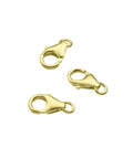 BeadsBalzar Beads & Crafts (925-C26) Sterling silver Lobster claw clasps 7mm . GOLD PLATED(2 PIECES)