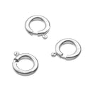 BeadsBalzar Beads & Crafts (925-CL03) Sterling silver 7mm spring ring clasps without jump ring (4 PCS)