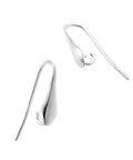 BeadsBalzar Beads & Crafts (925-E06) Sterling silver Drop ear hooks 20mm  (1 PAIR)