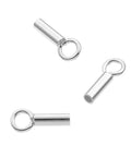 BeadsBalzar Beads & Crafts (925-E39A) SILVER 925 (925-E39X) Sterling silver 1,5mm round end caps with ring (2 PCS)