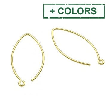 BeadsBalzar Beads & Crafts (925-EH84-X) SILVER 925 30MM OPEN ARABESQUE HOOK EARRING SUPPORTS (1 PAIR)