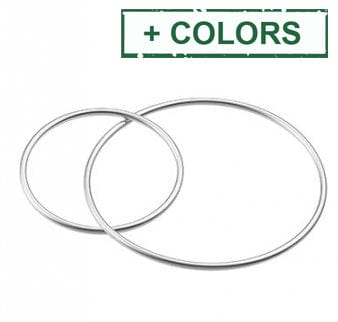 BeadsBalzar Beads & Crafts (925-ER80-X) SILVER 925 5 & 10MM ENTWINED RINGS (1 SET)