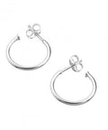 BeadsBalzar Beads & Crafts (925-ER83-S) SILVER 925 17,5MM TUBE HOOP EARRINGS 1,5MM WITH FLAT HEAD (1 PAIR)