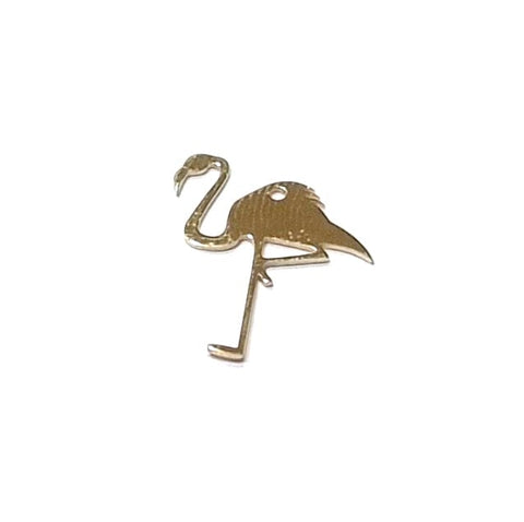 BeadsBalzar Beads & Crafts (925-FL78-GP) SILVER 925 20X16MM FLAMINGO CHARMS HOLE 1,1MM (2 PCS)