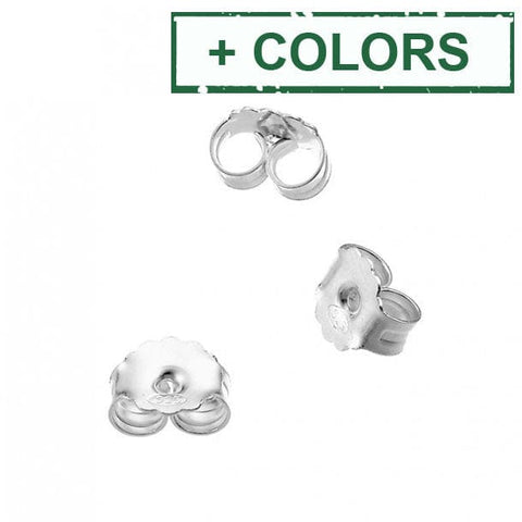 BeadsBalzar Beads & Crafts (925-GE60-X) STERLING SILVER EARRING BUTTERFLY BACKS 5MM (4 PCS)