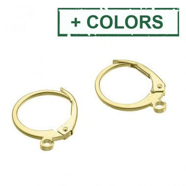BeadsBalzar Beads & Crafts (925-GH61-X) STERLING SILVER 12MM ROUND SLEEPERS 0,8MM WIRE (1 PAIR)