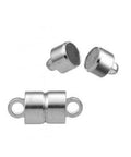 BeadsBalzar Beads & Crafts (925-GM62-S) STERLING SILVER 5MM MAGNETIC CLASP WITH 2 RINGS (1 SET)