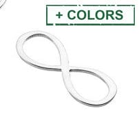 BeadsBalzar Beads & Crafts (925-INF-X) Sterling silver infinity charms 20x7mm (1 PC)
