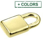 BeadsBalzar Beads & Crafts (925-PP72-X) SILVER 925 5X10MM PADLOCK CHARM (1 PC)