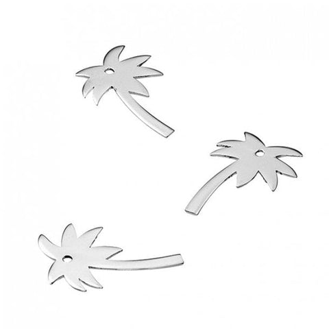 BeadsBalzar Beads & Crafts (925-PT74-S) SILVER 925 15MM PALM TREE CHARM WITH 1 HOLE (2 PCS)