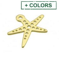 BeadsBalzar Beads & Crafts (925-ST93-X) SILVER 925 10MM STARFISH CHARMS 1 HOLE (1 PC)