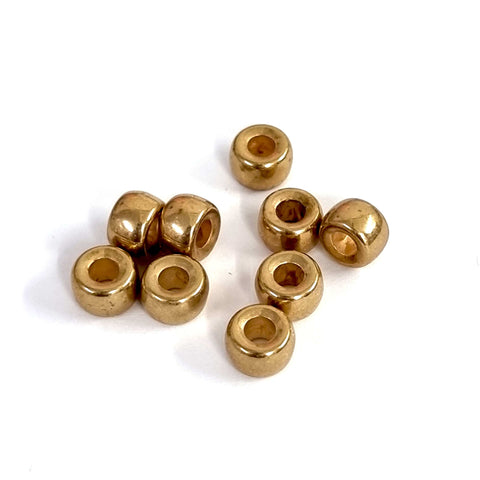 BeadsBalzar Beads & Crafts (AB2085G) CCB Acrylic Rondelle Spacer Beads, Golden 8.5mm (50 PCS)