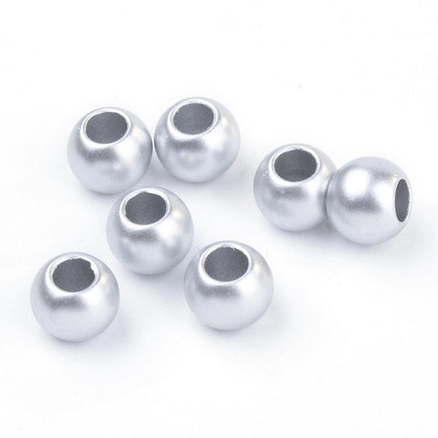 BeadsBalzar Beads & Crafts (AB4281) Acrylic beads 8mm Large hole (50 PCS)