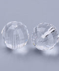 BeadsBalzar Beads & Crafts (AB6042A) Transparent Acrylic Beads, Faceted, Round, Clear Size: about 10mm (+-- 40 PCS)