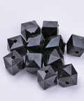 BeadsBalzar Beads & Crafts (AB6044A) Transparent Acrylic Beads, Faceted, Cube, Black Size: about 10mm (+-- 40 PCS)