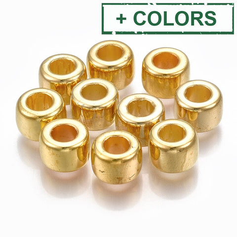 BeadsBalzar Beads & Crafts (AB8232-X) CCB Plastic European Beads, Large Hole Beads, Column, 8mm (20 GMS / +- 70 PCS)