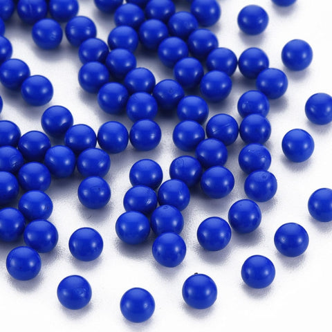 BeadsBalzar Beads & Crafts (AB8475-X) Opaque Acrylic Beads, NO HOLE, Round, 4mm (10 GMS / +-250 PCS)