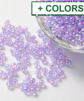 BeadsBalzar Beads & Crafts (AB8481-X) Acrylic Beads, Round, AB Color, 4mm (10 GMS / +-350 PCS)
