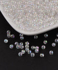 BeadsBalzar Beads & Crafts (AB8481-X) Eco-Friendly Transparent Acrylic Beads, Round, AB Color, 4mm (10 GMS / +-350 PCS)