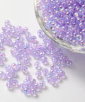 BeadsBalzar Beads & Crafts (AB8481-X) Eco-Friendly Transparent Acrylic Beads, Round, AB Color, 4mm (10 GMS / +-350 PCS)
