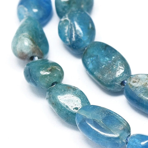 BeadsBalzar Beads & Crafts (AG6671) Natural Apatite Beads Strands, Chip 6~10mm (+- 55pcs)