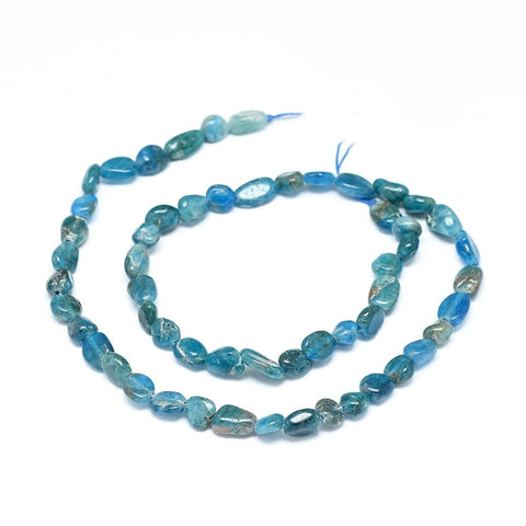 BeadsBalzar Beads & Crafts (AG6671) Natural Apatite Beads Strands, Chip 6~10mm (+- 55pcs)