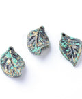 BeadsBalzar Beads & Crafts (AL8478-A) Antique Style Acrylic Pendants, Leaf, Antique Bronze about 19.5~20mm (20 GMS / +-50 PCS)