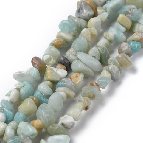 BeadsBalzar Beads & Crafts AMAZONITE (BG7805-12) (BG7805-X) Natural Chip Bead Strands about 5~8mm (1 STR)