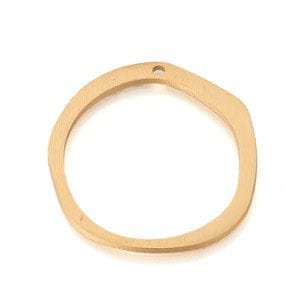 BeadsBalzar Beads & Crafts (AP5683) Aluminium Pendants, Laser Cut Pendants, Ring, Gold Size: about 53mm