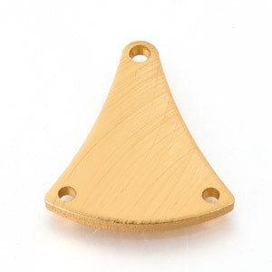 BeadsBalzar Beads & Crafts (AP5685) Aluminium , Triangle, Gold 29mm