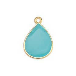 BeadsBalzar Beads & Crafts AQUA  (GQ6435A-20PC) (GQ6435-X-20PC) Drop motif pendant 13x20mm (20 PC)