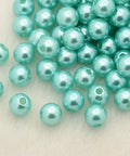 BeadsBalzar Beads & Crafts AQUAMARINE (AB8000-01) (AB8000-X) Imitation Pearl Acrylic Beads, Dyed, Round, 4mm (15 GMS)