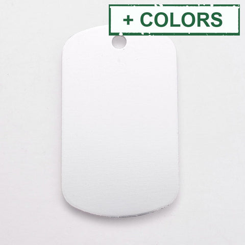 BeadsBalzar Beads & Crafts (AT8009-X) Aluminium Pendants, Pet Tag, Rectangle, 29x50mm (2 PCS)