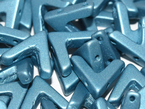 BeadsBalzar Beads & Crafts (AVA-02010-29436) AVA BEAD 10 X 4 MM ALABASTER METALLIC AQUA