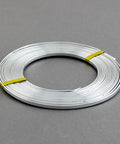 BeadsBalzar Beads & Crafts (AW5801) Aluminum Wire, Flat, Silver Size: about 3mm wide