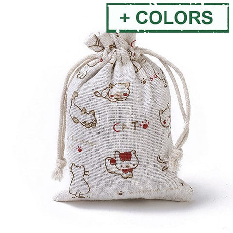 BeadsBalzar Beads & Crafts (BA6633-X) Burlap Packing Pouches, Drawstring Bags, Rectangle (4 PCS)
