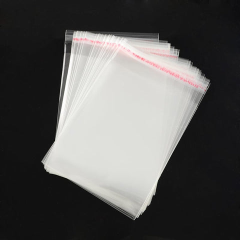 BeadsBalzar Beads & Crafts (BA8226-X) Cellophane Bags, Rectangle, Clear (+/- 100PCS)