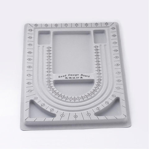 BeadsBalzar Beads & Crafts (BB4769) Plastic Bead Design Boards, Gray  24X33cm long (1 PC)