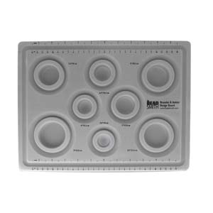 BeadsBalzar Beads & Crafts (BBS8F-C) BRACELET BEAD BOARD W/ 8SIZES +WITH LID-FLOCKED (1 PC)