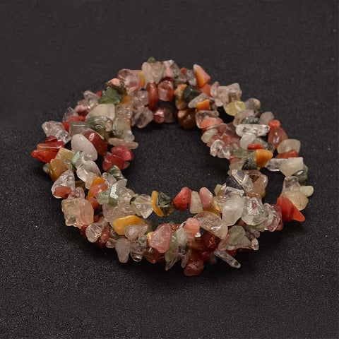 BeadsBalzar Beads & Crafts (BC6546A) Chip Natural Rutilated Quartz Bead Strands 5mm wide, 8mm long